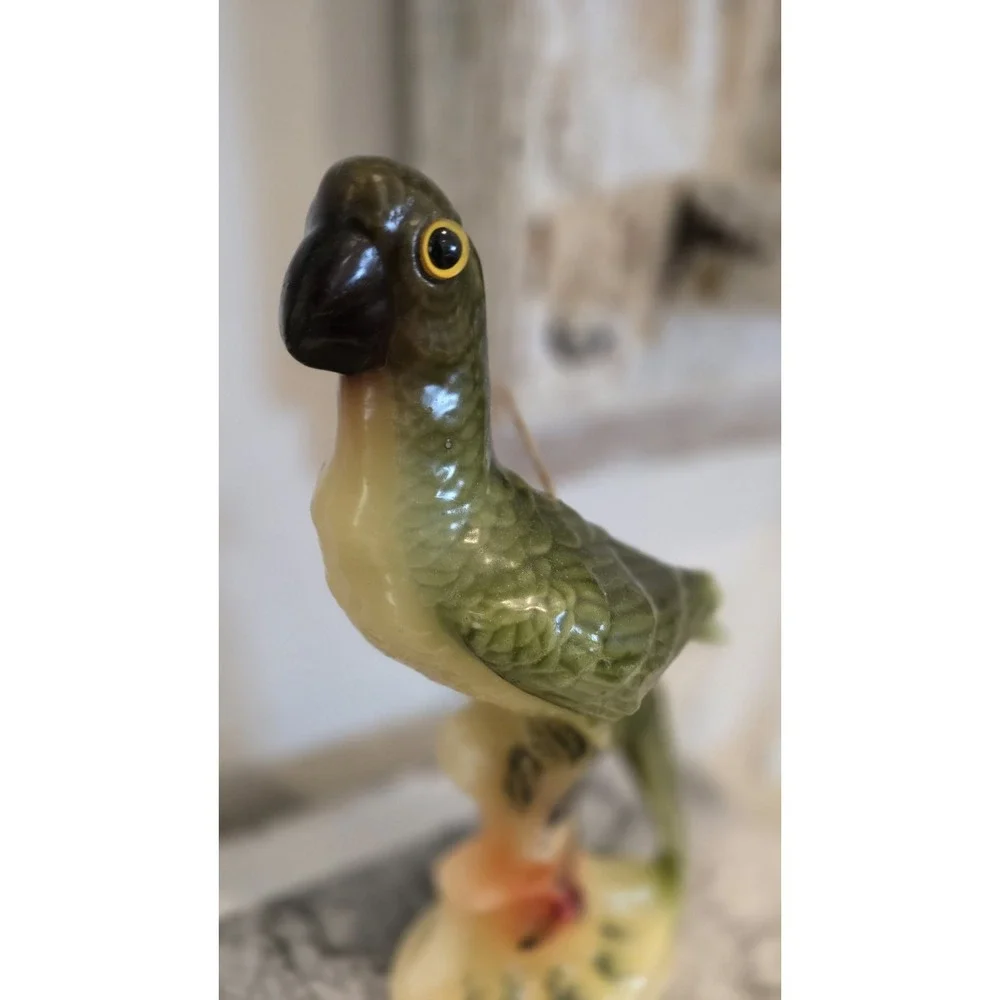 Vintage 60's Wax Candle parrot  9'